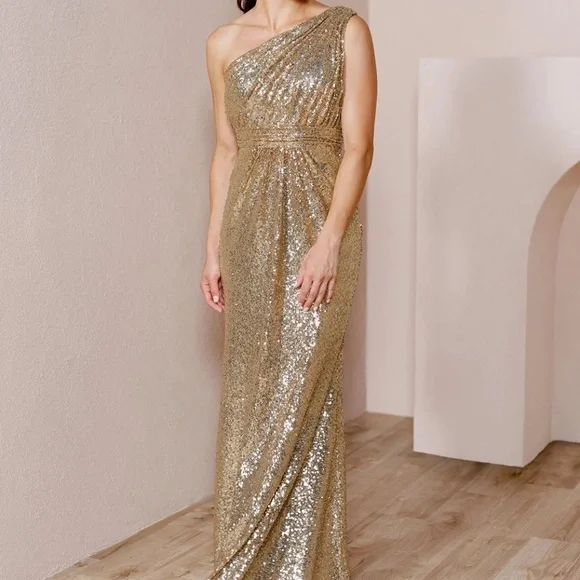 revelry gold sequin dress Brand new gold sequin dress by Revelry. Size 14